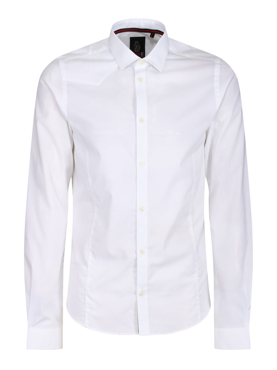 THE BUTCHERS PENCIL Men's Smart Formal Long Sleeved Shirt In White ...