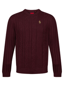  MORDEN TEXTURED CREW NECK KNITTED JUMPER