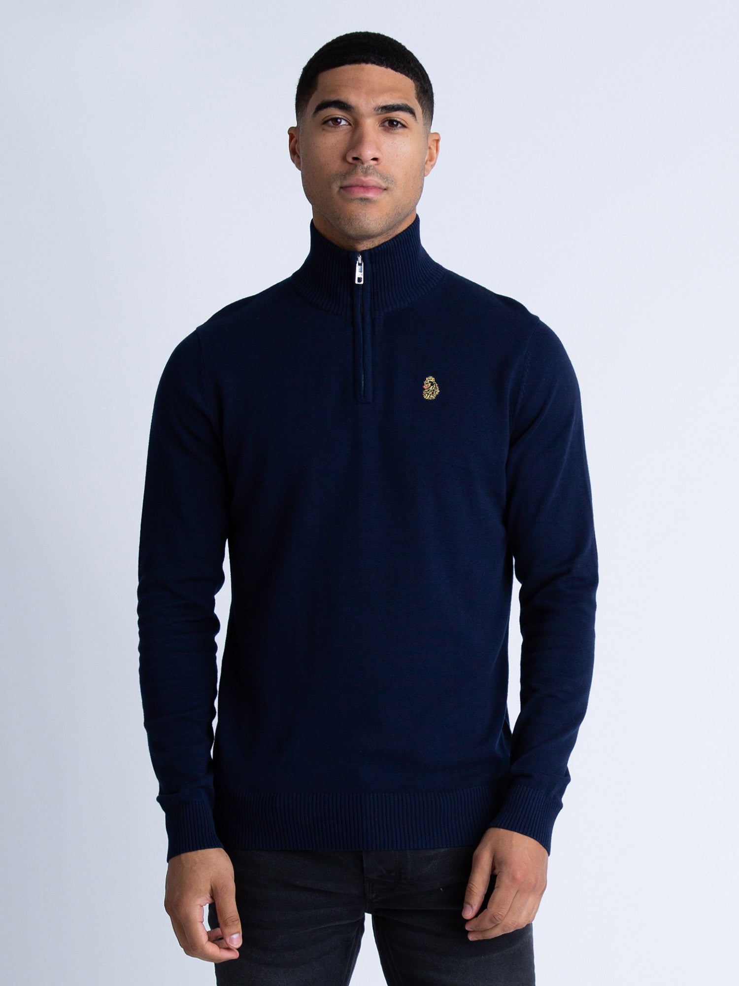 PRETENDER HALF ZIP KNITTED JUMPER – Luke1977