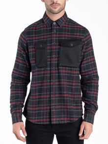  JOHNNY MASE TWIN POCKET CHECKED OVERSHIRT