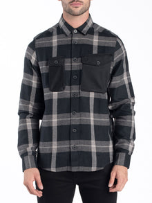  JOHNNY MASE TWIN POCKET CHECKED OVERSHIRT