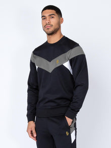  HADES CHEVRON CHEST PANEL SWEATSHIRT