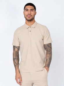  FUEGO TEXTURED WAFFLE POLO