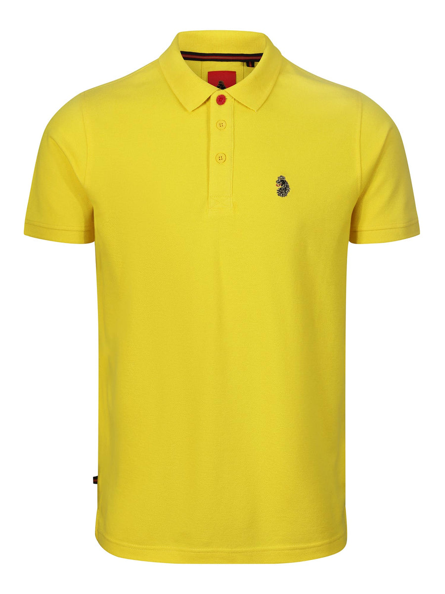 WILLIAMs Men's Classic Plain Bright Yellow Short Sleeved Polo Shirt ...